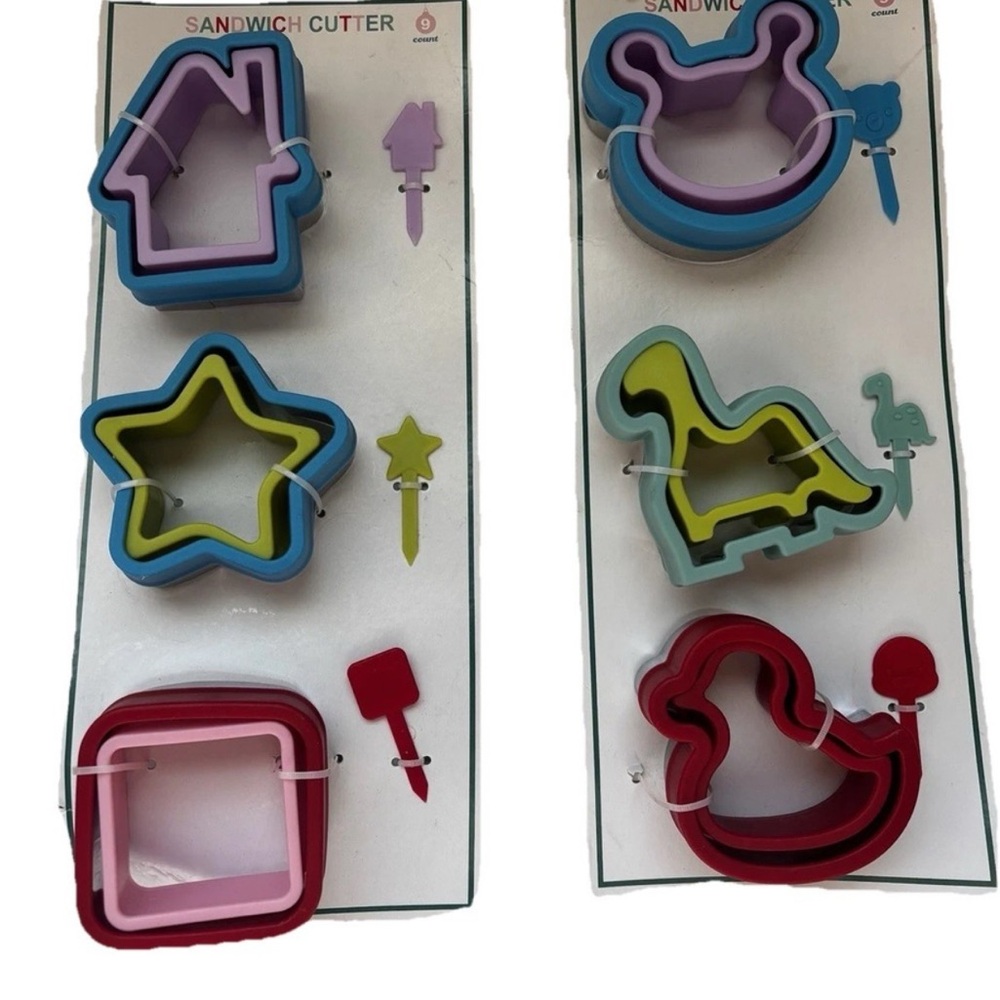 Crescent Blue and Purple Sandwich Cutter Set